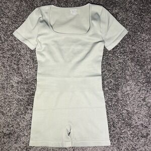 OQQ Yoga Romper M Green Tummy‎ Control Stretch Fabric New